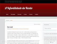 Tablet Screenshot of infantilidadedarazao.wordpress.com