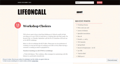 Desktop Screenshot of lifeoncall.wordpress.com