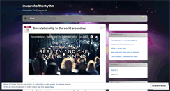 Desktop Screenshot of insearchoftherhythm.wordpress.com