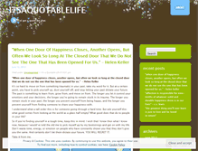 Tablet Screenshot of itsaquotablelife.wordpress.com