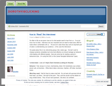 Tablet Screenshot of dorothyisclicking.wordpress.com