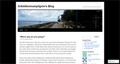 Desktop Screenshot of 3rdmillenniumpilgrim.wordpress.com