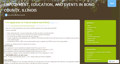 Desktop Screenshot of bondcountyiljobs.wordpress.com