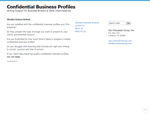 Tablet Screenshot of confidentialbusinessprofiles.wordpress.com