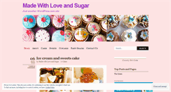 Desktop Screenshot of madewithloveandsugar.wordpress.com