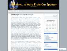 Tablet Screenshot of andnowawordfromoursponsor.wordpress.com