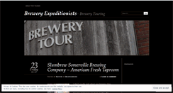 Desktop Screenshot of breweryexpeditionists.wordpress.com