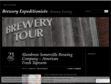 Tablet Screenshot of breweryexpeditionists.wordpress.com