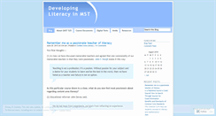 Desktop Screenshot of mstliteracy.wordpress.com