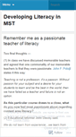 Mobile Screenshot of mstliteracy.wordpress.com