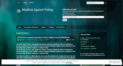 Desktop Screenshot of muslimsagainstvoting.wordpress.com