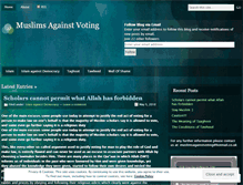 Tablet Screenshot of muslimsagainstvoting.wordpress.com