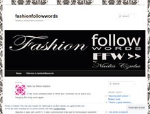 Tablet Screenshot of fashionfollowwords.wordpress.com
