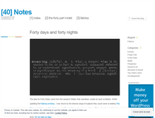 Tablet Screenshot of fortynotes.wordpress.com