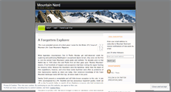 Desktop Screenshot of mountainnerd.wordpress.com