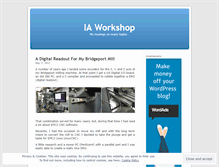 Tablet Screenshot of iaworkshop.wordpress.com