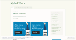 Desktop Screenshot of myparkwatch.wordpress.com