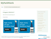 Tablet Screenshot of myparkwatch.wordpress.com