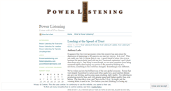 Desktop Screenshot of powerlistening.wordpress.com