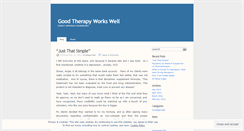 Desktop Screenshot of goodtherapyworkswell.wordpress.com