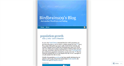Desktop Screenshot of birdbrainsohnine.wordpress.com