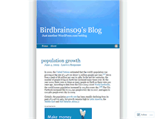 Tablet Screenshot of birdbrainsohnine.wordpress.com