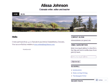 Tablet Screenshot of alissajohnson.wordpress.com