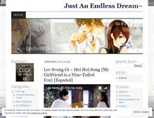 Tablet Screenshot of justanendlessdream.wordpress.com