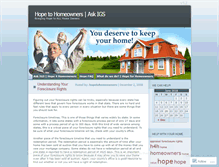 Tablet Screenshot of hopetohomeowners.wordpress.com