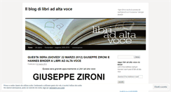 Desktop Screenshot of libriadaltavoce.wordpress.com
