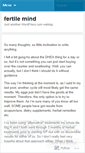 Mobile Screenshot of fertilemind.wordpress.com