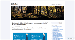 Desktop Screenshot of billychau.wordpress.com