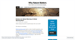 Desktop Screenshot of naturematters.wordpress.com