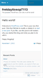 Mobile Screenshot of fretdaytiosop7113.wordpress.com