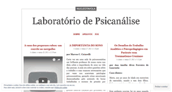 Desktop Screenshot of laboratoriodepsicanalise.wordpress.com