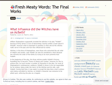 Tablet Screenshot of freshmeatywords.wordpress.com