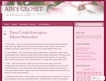 Tablet Screenshot of aincloset.wordpress.com