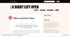 Desktop Screenshot of diaryleftopen.wordpress.com