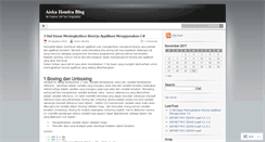 Desktop Screenshot of aiskahendra.wordpress.com