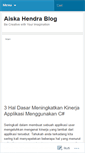 Mobile Screenshot of aiskahendra.wordpress.com