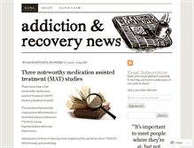 Tablet Screenshot of addictionandrecoverynews.wordpress.com