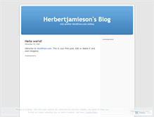 Tablet Screenshot of herbertjamieson.wordpress.com