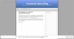 Desktop Screenshot of fractionalnews.wordpress.com