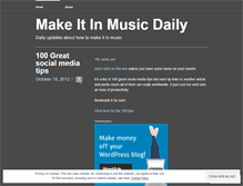 Tablet Screenshot of makeitinmusic.wordpress.com