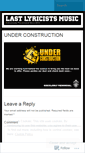 Mobile Screenshot of lastlyricists.wordpress.com
