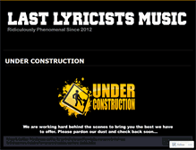 Tablet Screenshot of lastlyricists.wordpress.com