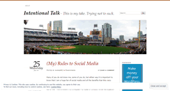 Desktop Screenshot of intentionaltalk.wordpress.com