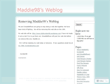 Tablet Screenshot of maddie98.wordpress.com