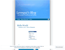 Tablet Screenshot of levequ2.wordpress.com