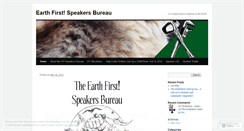 Desktop Screenshot of earthfirstspeakersbureau.wordpress.com